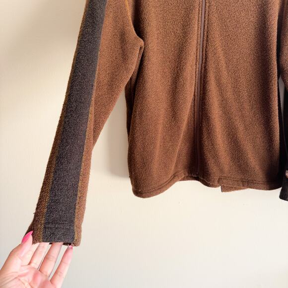Kuhl Brown Alfpaca Fleece Full Zip Jacket Size Large Gorp Core Outdoor Zip Up - Picture 2 of 7